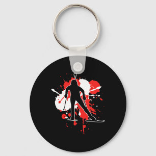 Austria Flag Biathlonist - Austrian Biathlon 1  Key Ring