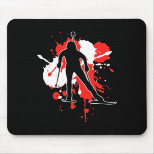 Austria Flag Biathlonist - Austrian Biathlon 1  Mouse Pad