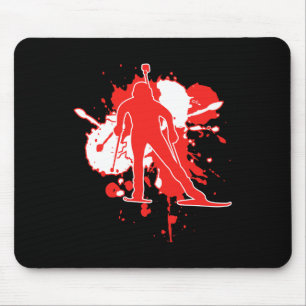 Austria Flag Biathlonist - Austrian Biathlon  Mouse Pad