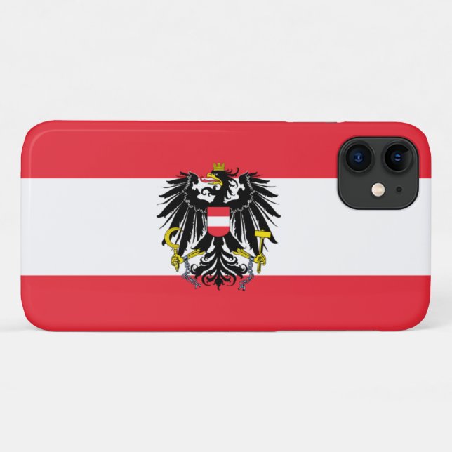Austria Flag Case-Mate iPhone Case (Back (Horizontal))