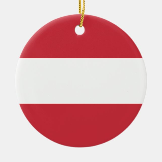 Austria flag ceramic ornament (Front)