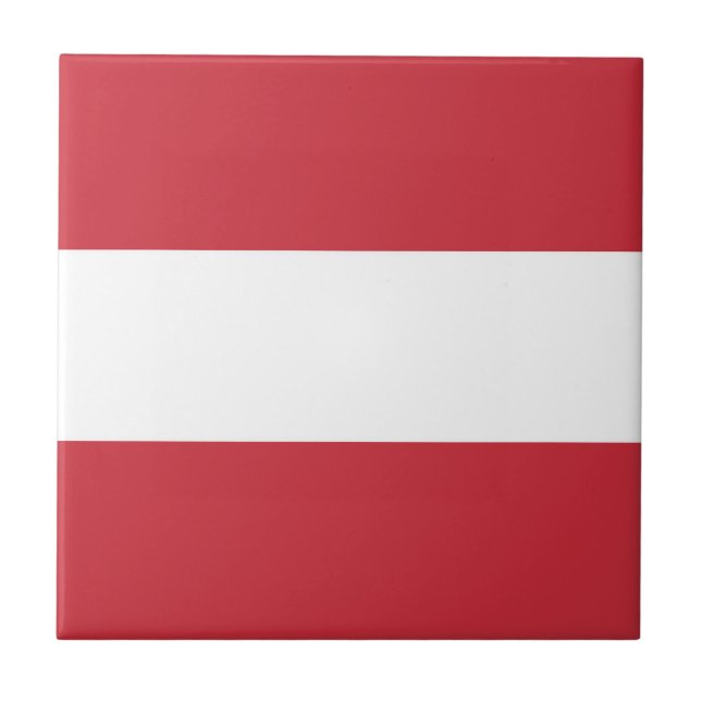 Austria flag ceramic tile (Front)