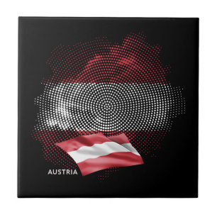Austria flag ceramic tile