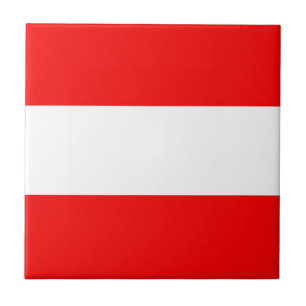 Austria Flag Ceramic Tile