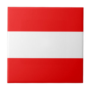 Austria Flag Ceramic Tile
