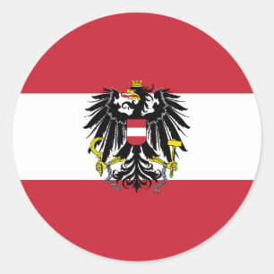 Austria Flag Classic Round Sticker