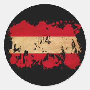 Austria Flag Classic Round Sticker