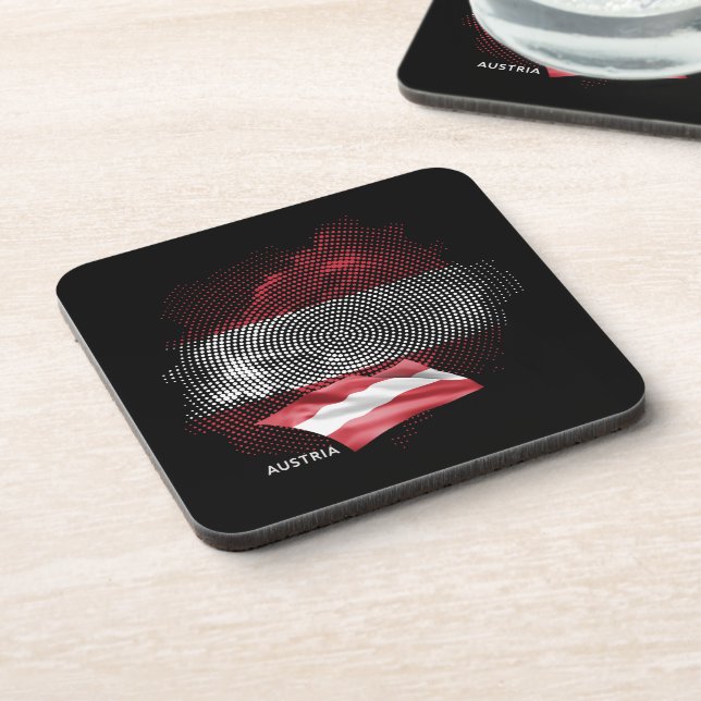 Austria flag coaster (Left Side)