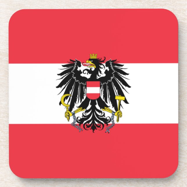 Austria Flag Coaster (Front)