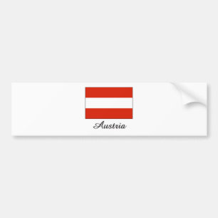Austria Flag Design Bumper Sticker