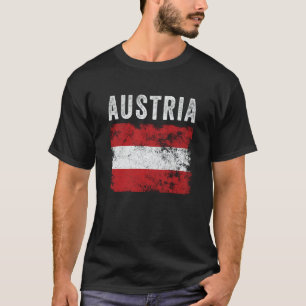Austria Flag Distressed Men Women Kids Austrian Fl T-Shirt
