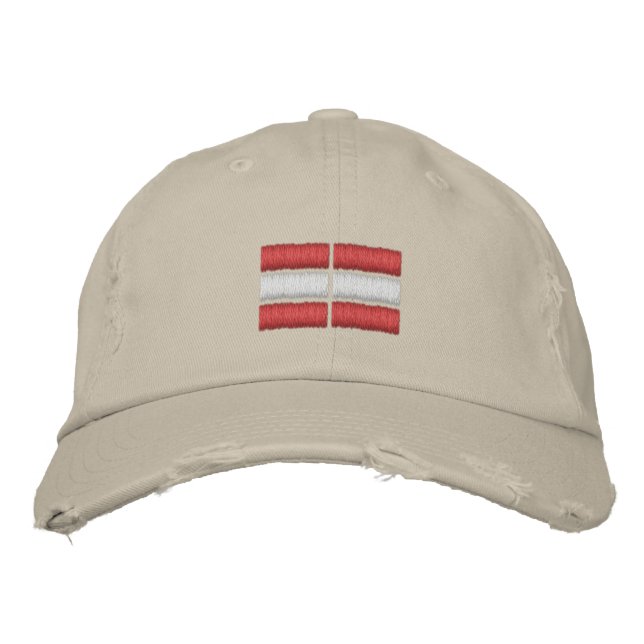 Austria Flag Embroidered Baseball Cap (Front)