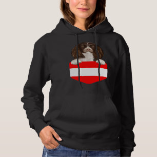 Austria Flag English Springer Spaniel Dog In Pocke Hoodie