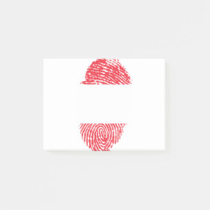Austria Flag Fingerprint Country Pride Identity Post-it Notes