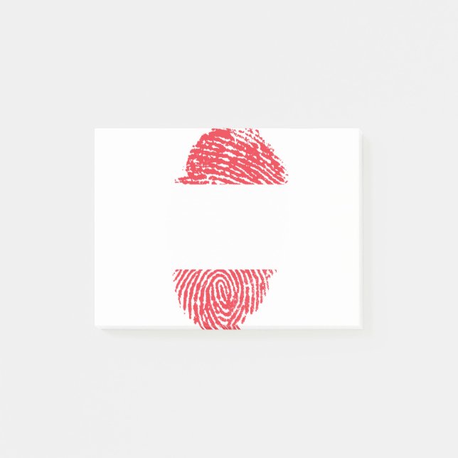 Austria Flag Fingerprint Country Pride Identity Post-it Notes (Front)