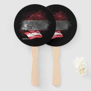 Austria flag hand fan