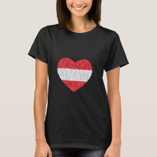 Austria Flag Heart Heartbeat for Austria Men Women T-Shirt