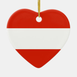 Austria Flag Heart Ornament