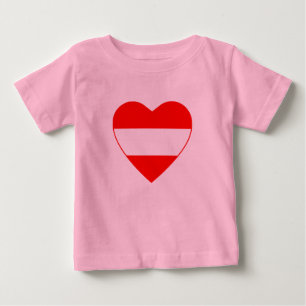 Austria Flag Heart T-Shirt