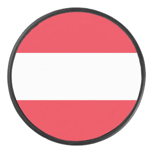 Austria Flag Hockey Puck (Front)