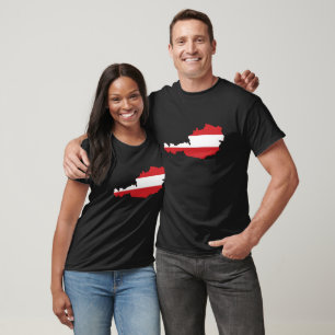 Austria Flag In Country Map T-Shirt