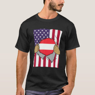 Austria Flag Inside Me Home Pride Austrian America T-Shirt