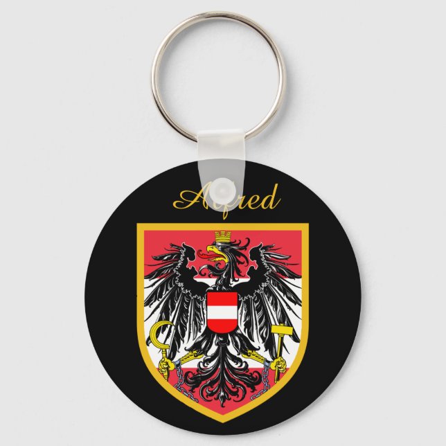Austria Flag Key Ring (Front)