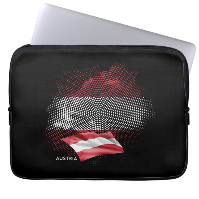 Austria flag laptop sleeve (Front)