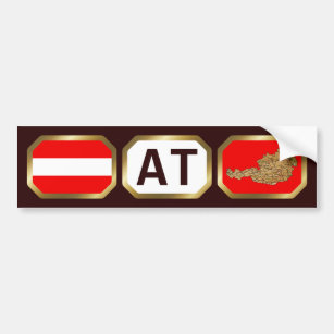Austria Flag Map Code Bumper Sticker