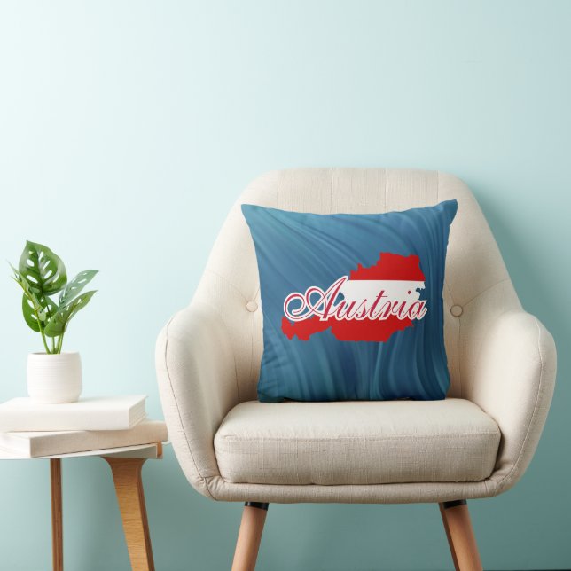 Austria flag map cushion (Chair)