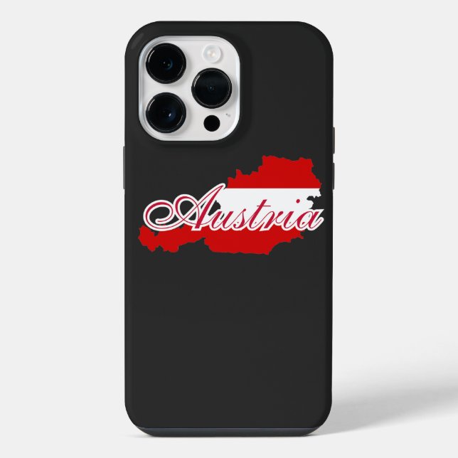 Austria flag map iPhone case (Back)