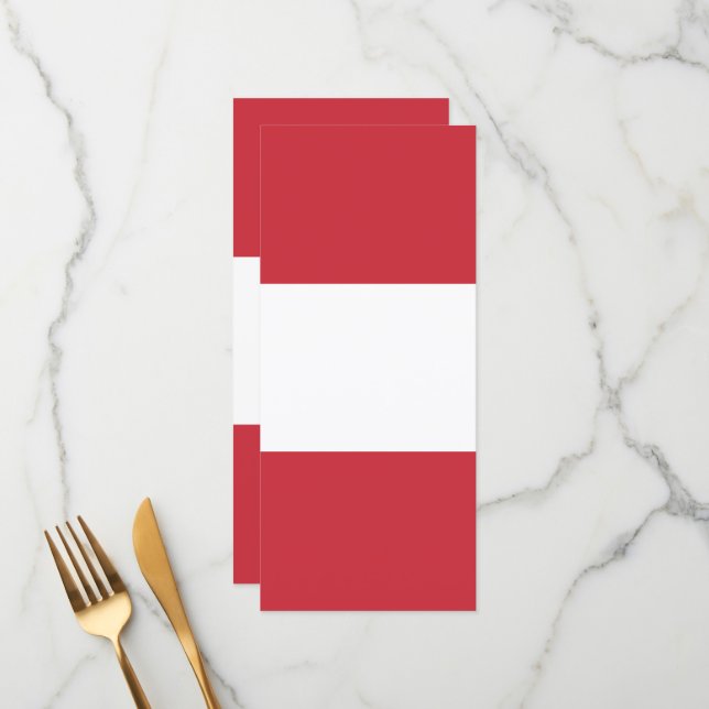 Austria flag menu (Front/Back In Situ)