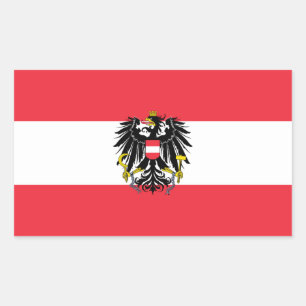 Austria Flag Rectangular Sticker