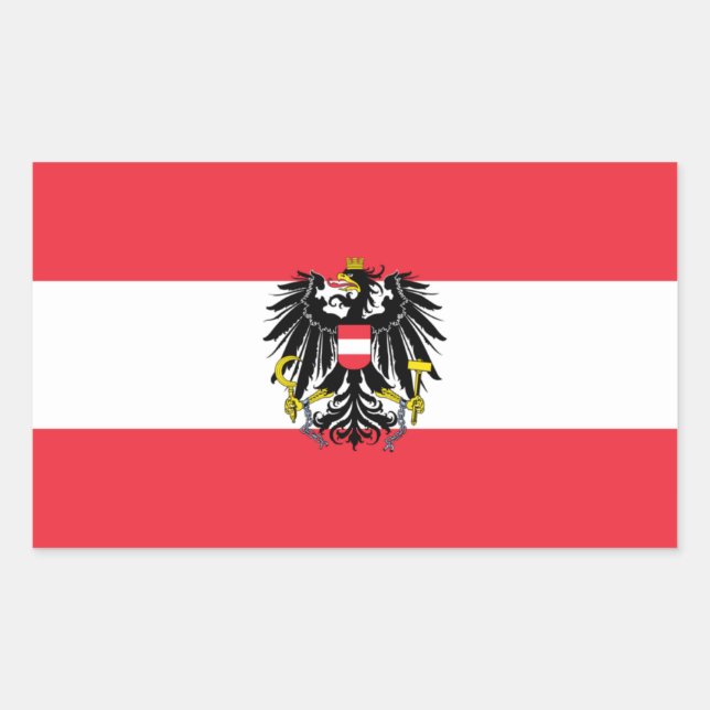 Austria Flag Rectangular Sticker (Front)