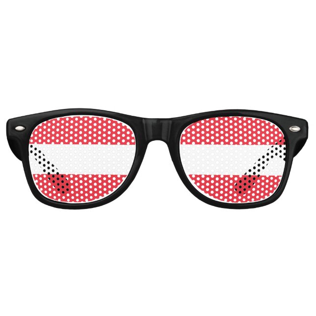 Austria Flag Retro Sunglasses (Front)