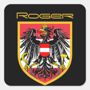 Austria Flag Square Sticker