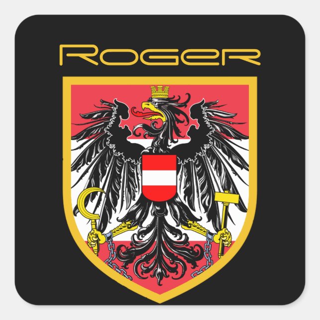 Austria Flag Square Sticker (Front)