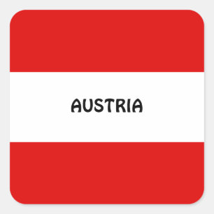 Austria, flag square sticker