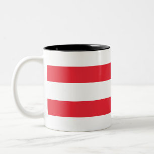 Austria Flag Two-Tone Coffee Mug
