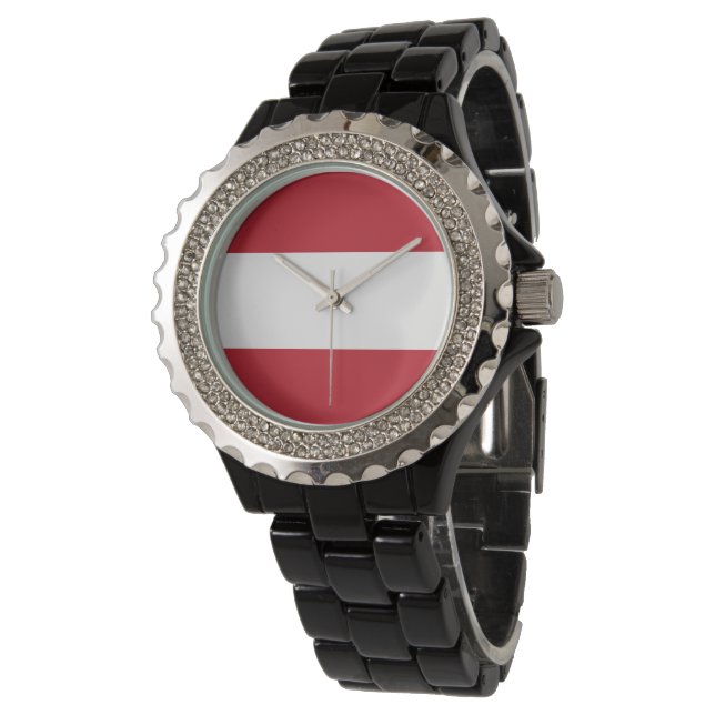 Austria flag watch (Angled)