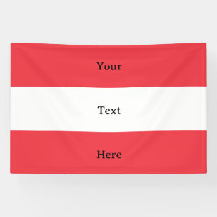 Austria Flag with Custom Text Banner