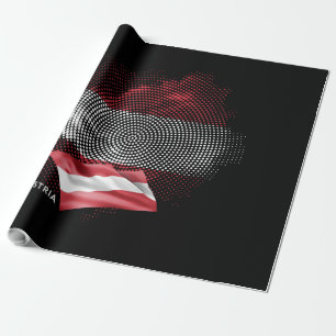 Austria flag wrapping paper