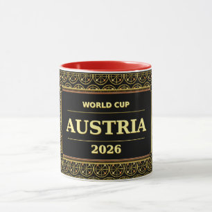 Austria Football Fan 2026 Black Gold Luxury Mug