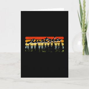 Austria Forest Sunset Trees Cabin Theme Vacation S Card