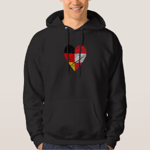 Austria Germany Heart German Flag Austrian Flag Lo Hoodie