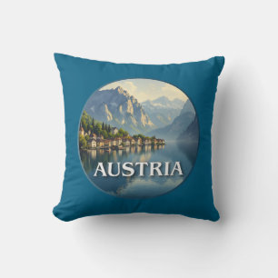 Austria Hallstatt European Union Cushion