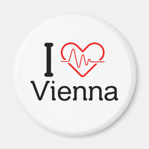 Austria Heartbeat I love Vienna  Magnet