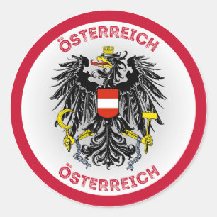 Austria Heritage Emblem Classic Round Sticker