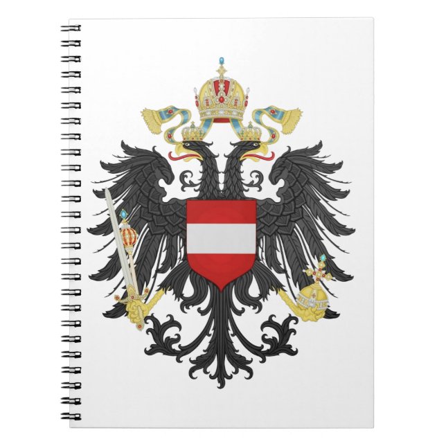Austria Hungary coat of arms flag Notebook (Front)