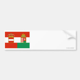 Austria-Hungary Flag (1869-1918) Bumper Sticker